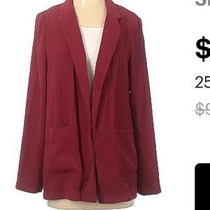 Topshop lightweight maroon blazer size US 2 / UK 6